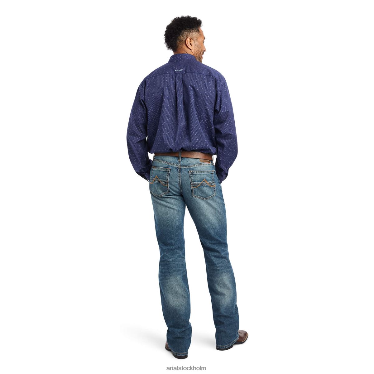 blast Ariat skrynkelfri izik skjorta med klassisk passform midnattssegel män F04841057