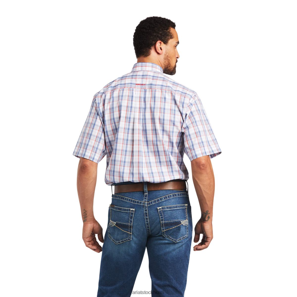 blast Ariat skrynkelfri nasir skjorta med klassisk passform vit män F0484956