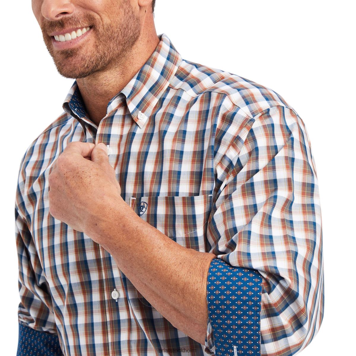 blast Ariat skrynkelfri scout skjorta med klassisk passform sequoia män F04841020