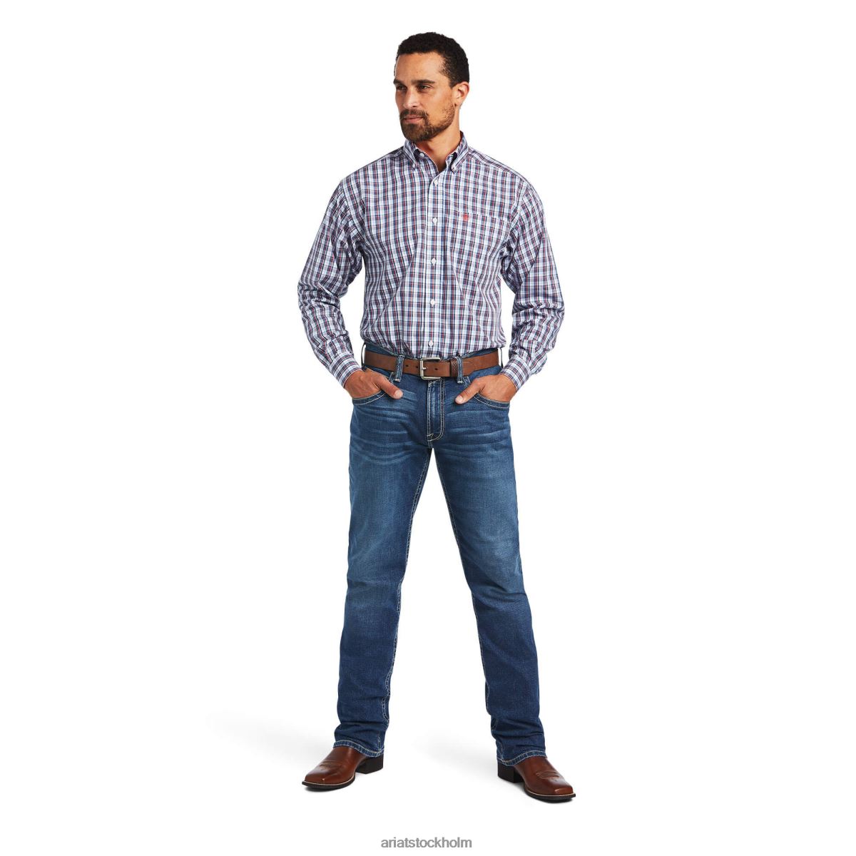 blast Ariat skrynkelfri skjorta i klassisk passform vit män F04841082