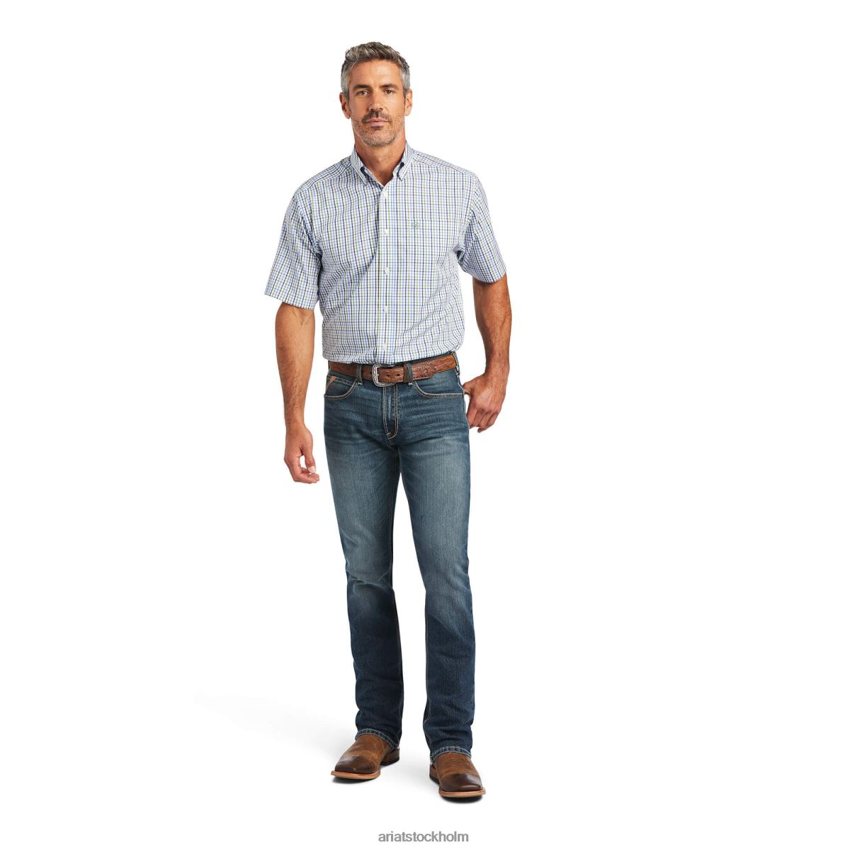 blast Ariat skrynkelfri skjorta med klassisk passform från everley vit män F04841174