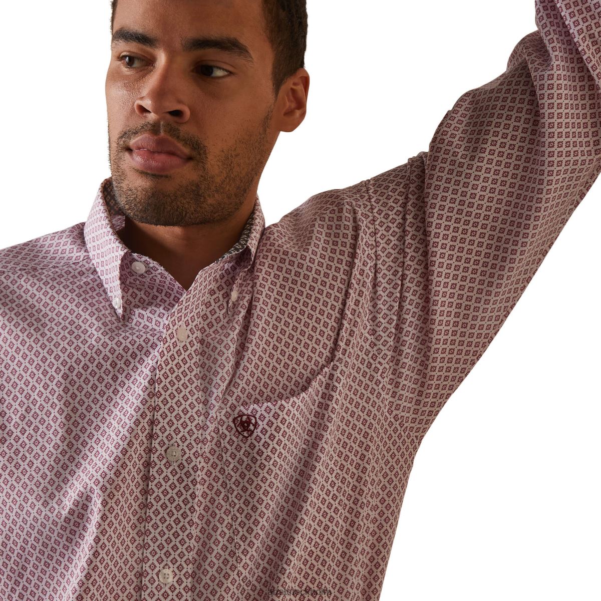 blast Ariat skrynkelfri skjorta med klassisk passform i ek vit män F04841064