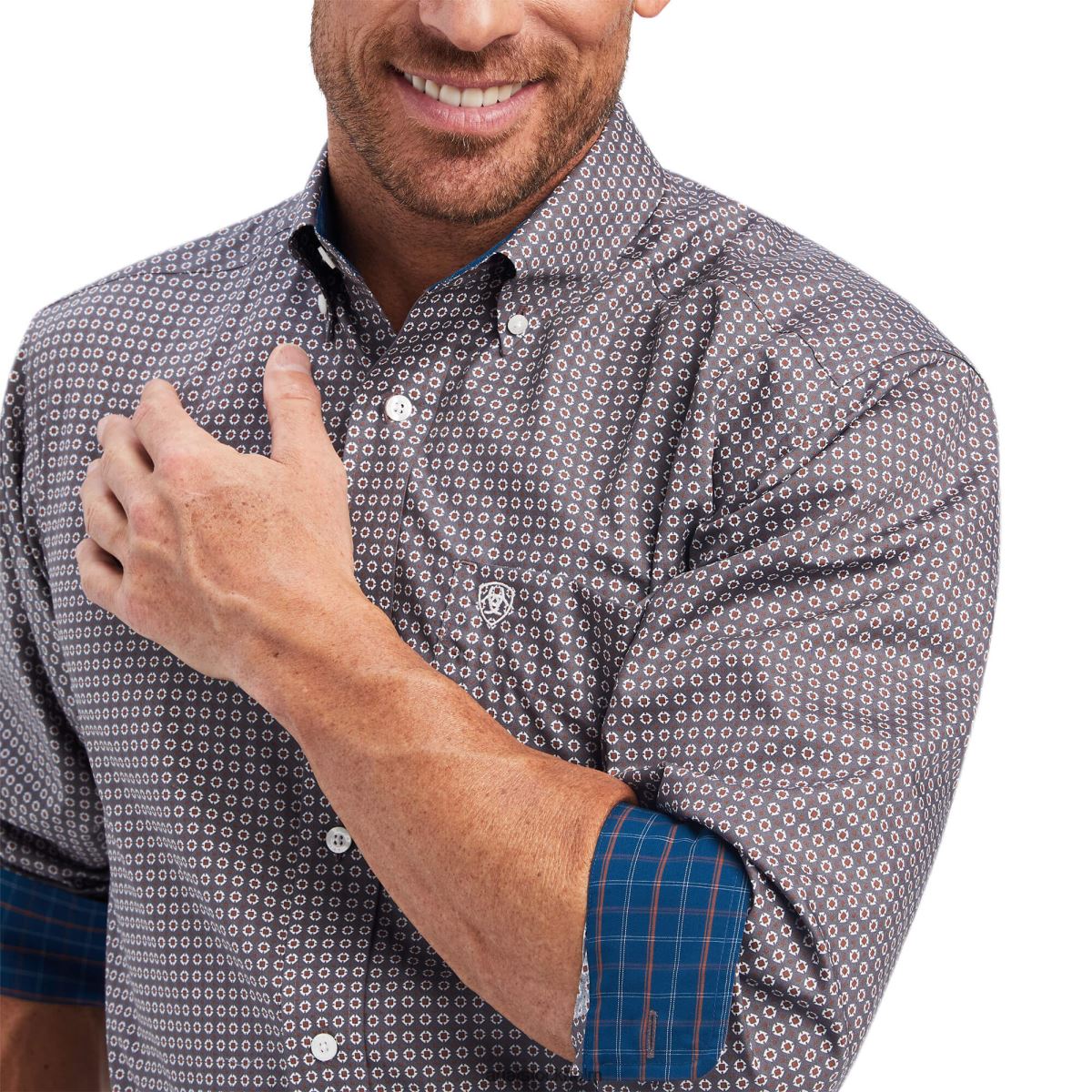 blast Ariat skrynkelfri skjorta med klassisk passform i shea Eiffeltornet män F04841155