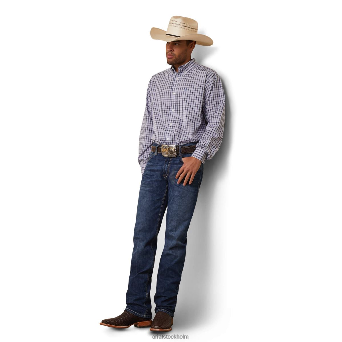 blast Ariat skrynkelfri skjorta med klassisk passform vit män F04841091