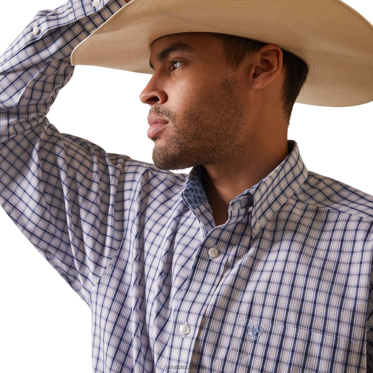 blast Ariat skrynkelfri skjorta med klassisk passform vit män F04841091