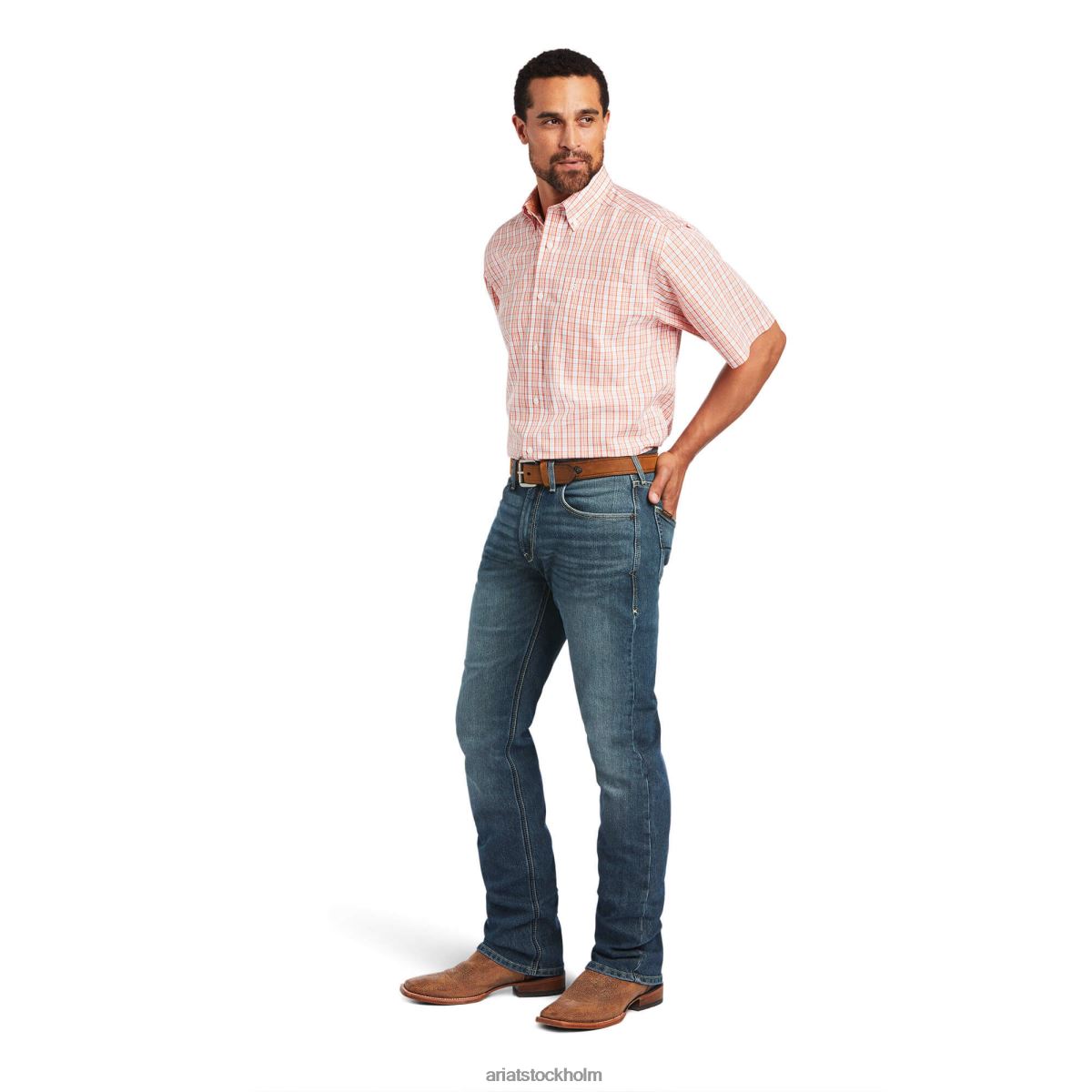 blast Ariat skrynkelfri yan skjorta med klassisk passform vit män F0484971