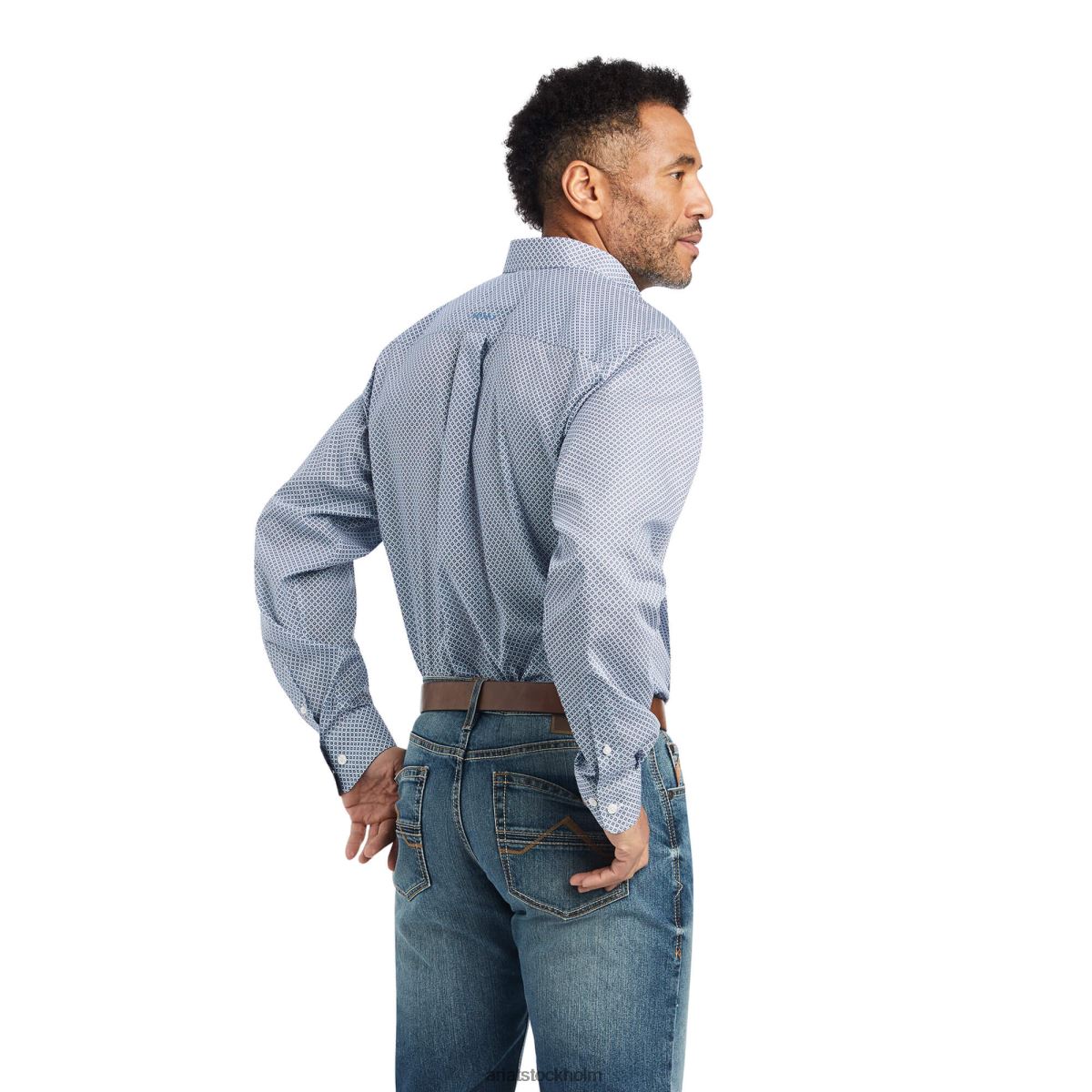 blast Ariat skrynkfri skjorta med isaacs passform vit män F0484953