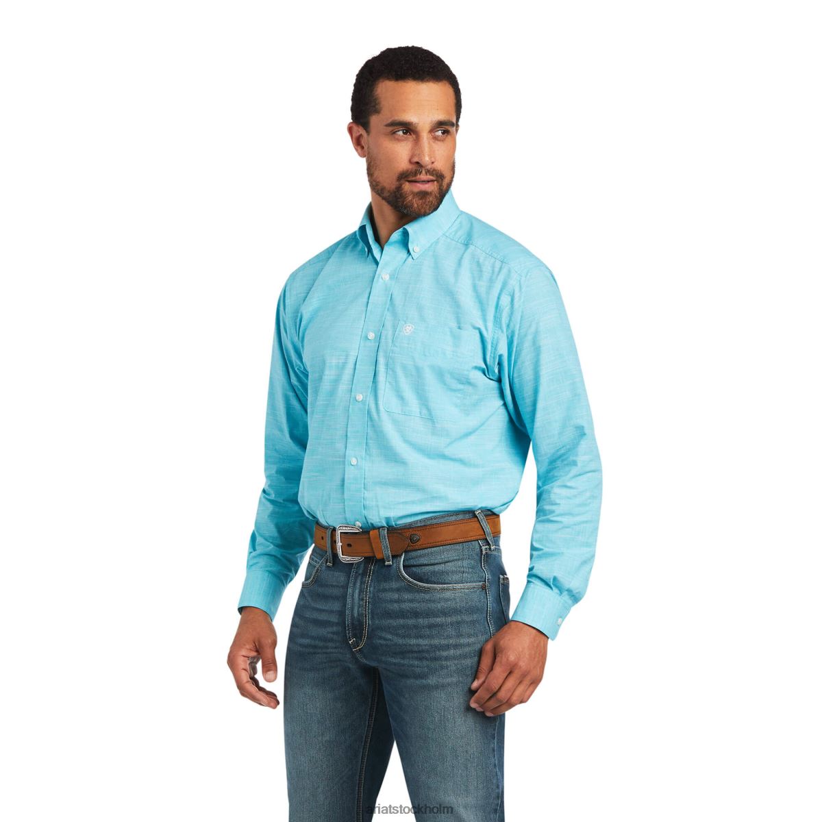 blast Ariat solid slub skjorta med klassisk passform sjöman män F0484992