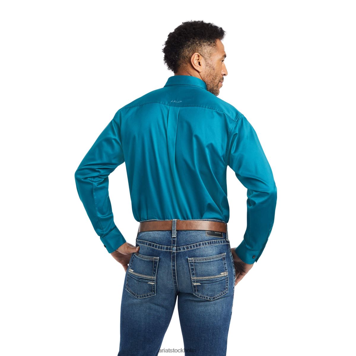 blast Ariat solid twill skjorta med klassisk passform havets djup män F04841049