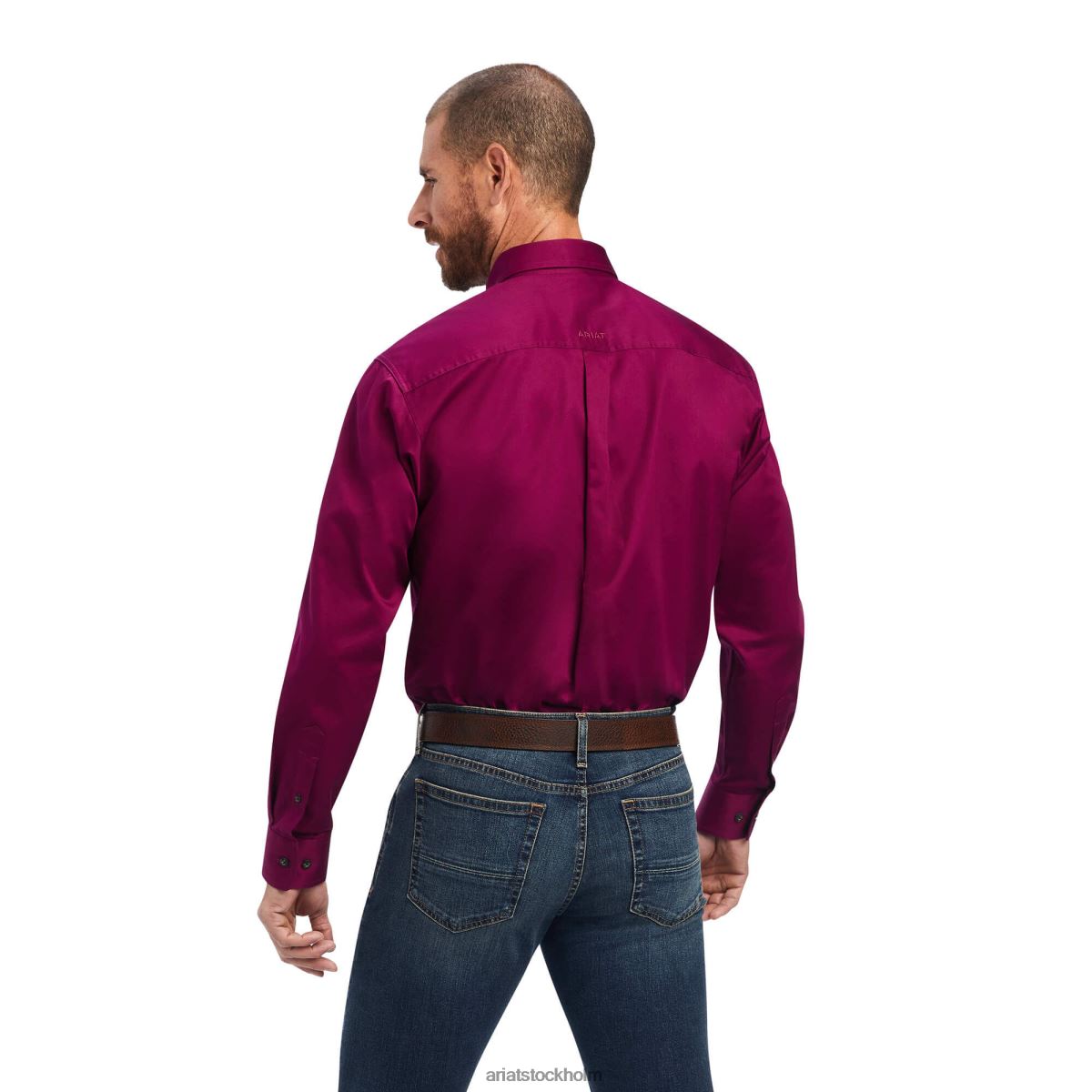 blast Ariat solid twill skjorta med klassisk passform magenta lila män F04841384