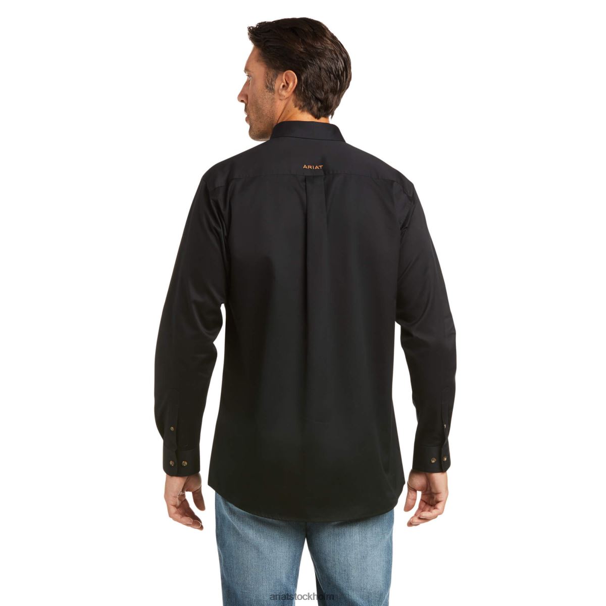 blast Ariat solid twill-tröja svart män F0484966