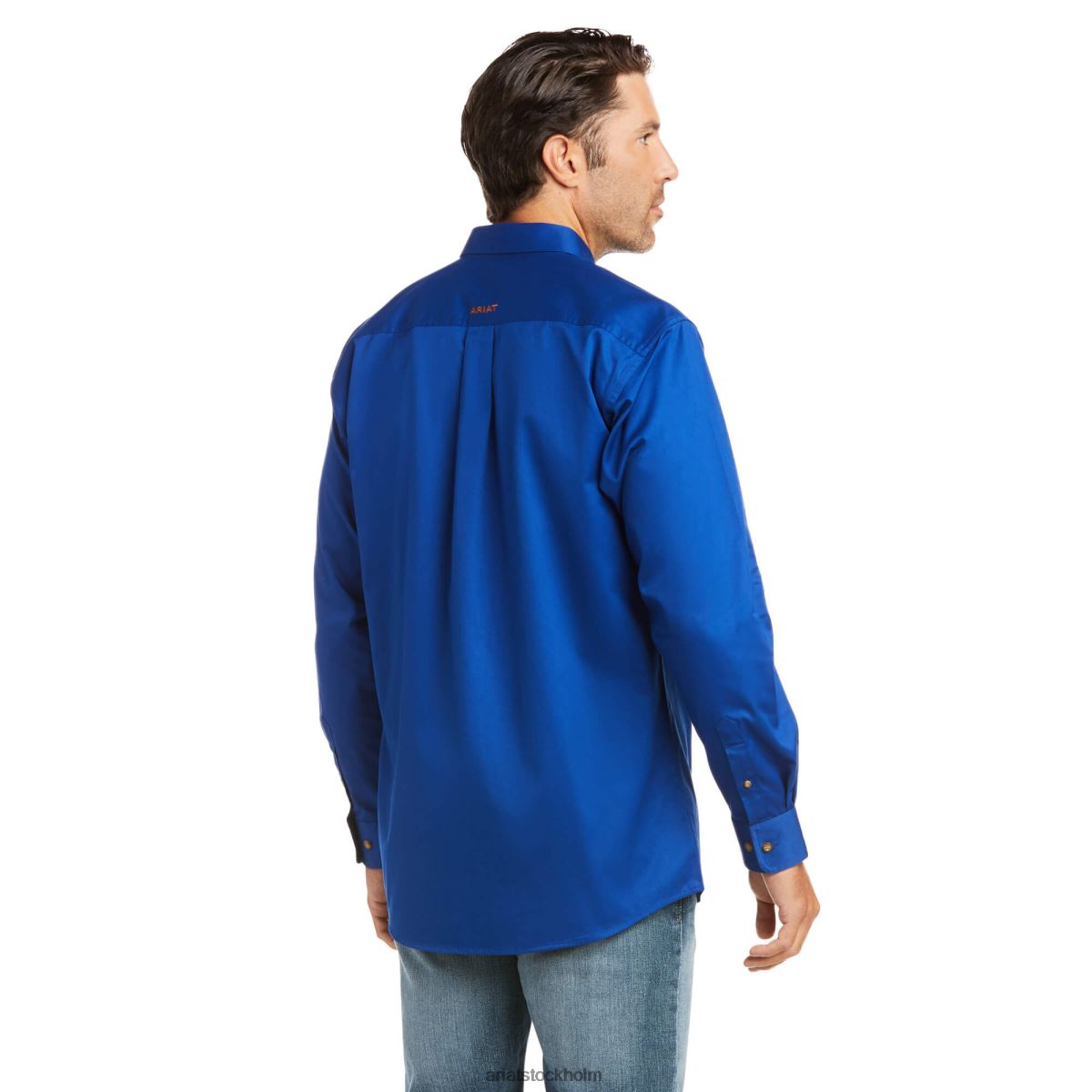 blast Ariat solid twill-tröja ultramarin män F04841142