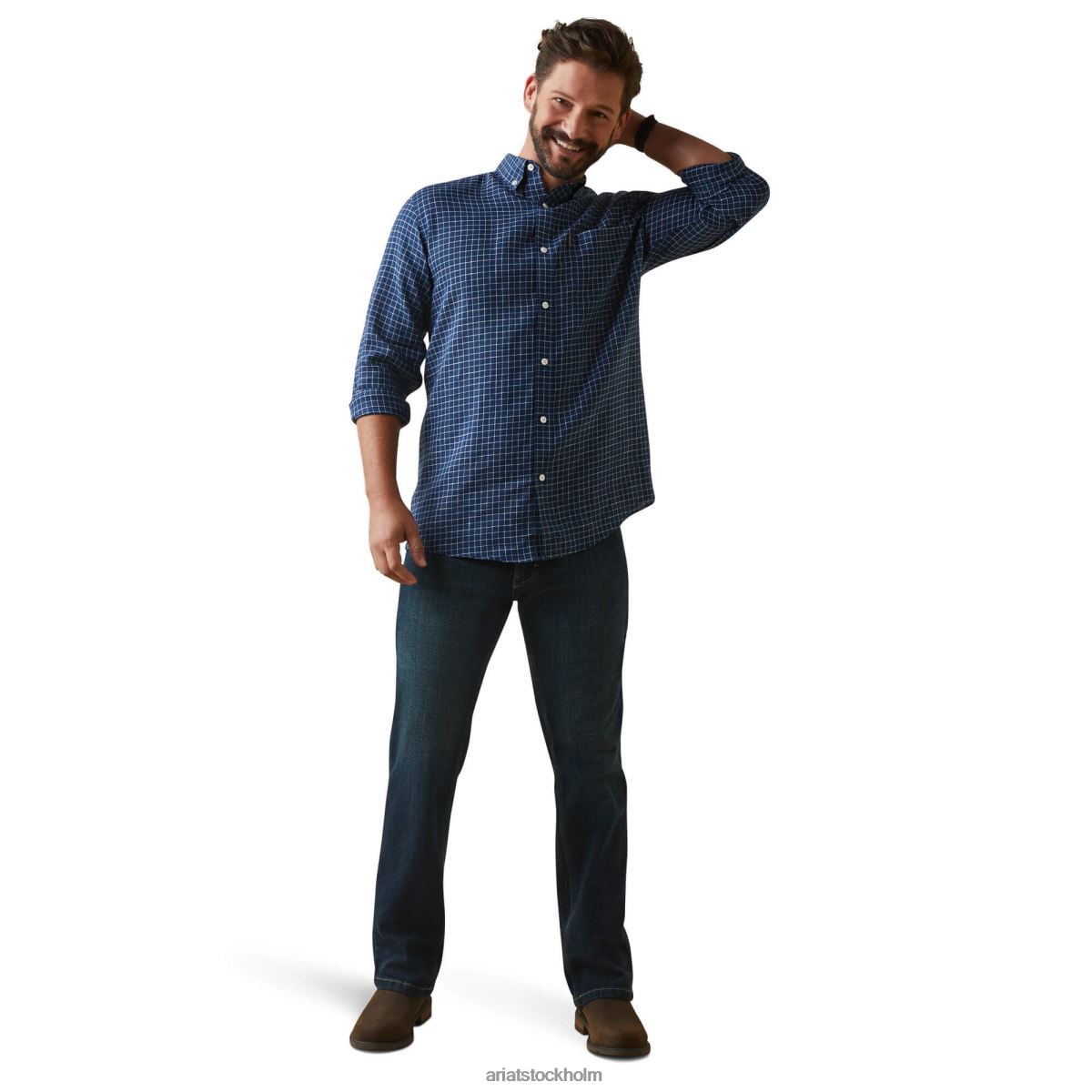 blast Ariat sonoma skjorta marinblått män F04841346