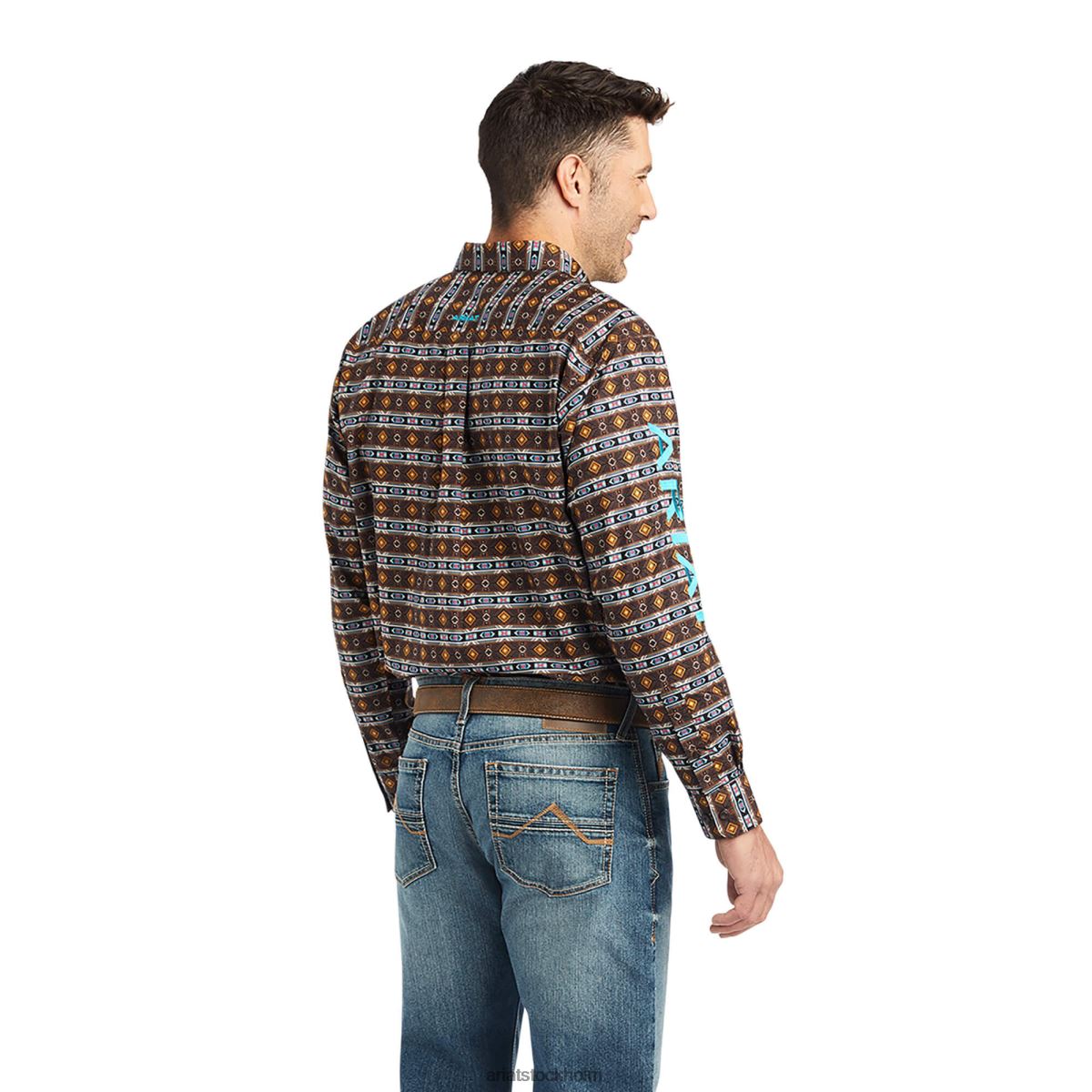 blast Ariat team cashton skjorta i klassisk passform svart män F04841182