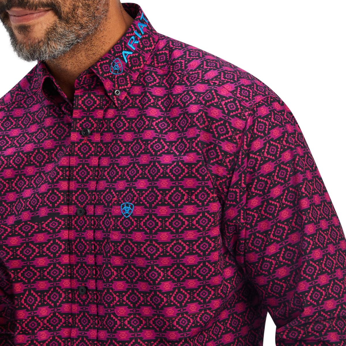 blast Ariat team markus skjorta i klassisk passform magenta lila män F04841288