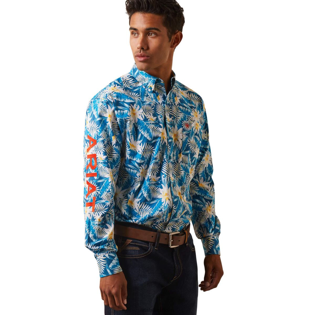 blast Ariat team spencer skjorta med klassisk passform lyons blå män F04841065