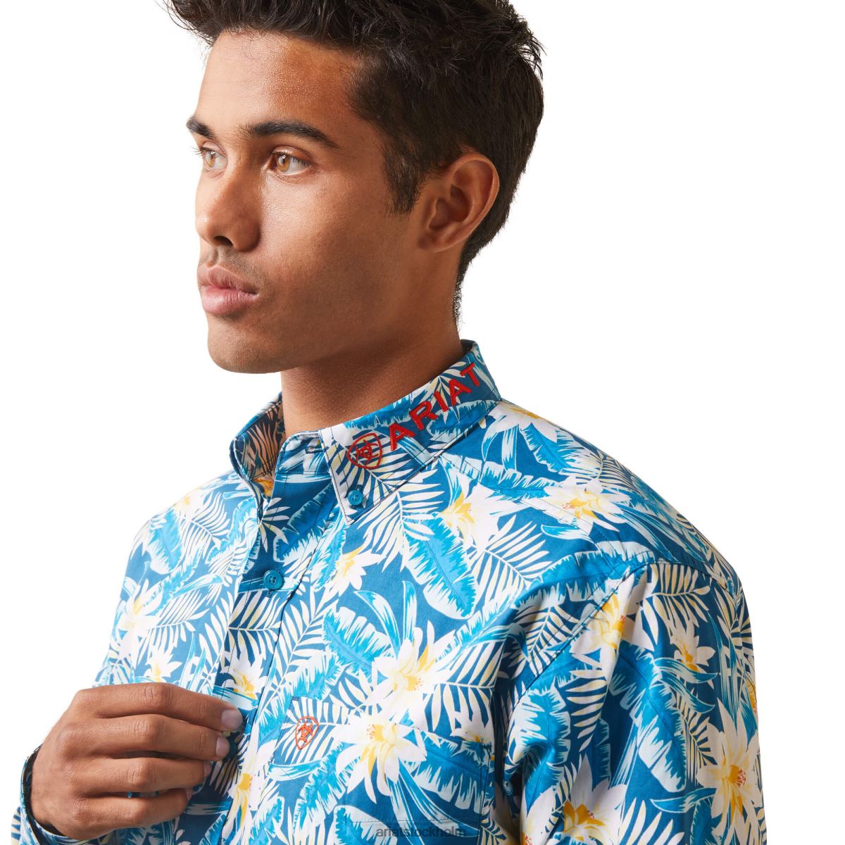 blast Ariat team spencer skjorta med klassisk passform lyons blå män F04841065