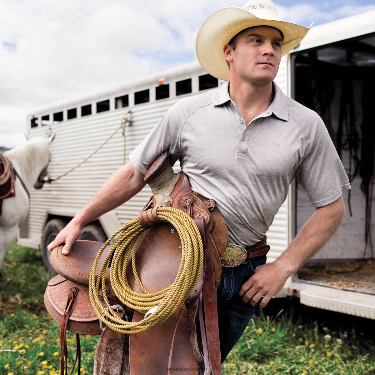 blast Ariat tek polo guldkant män F0484577