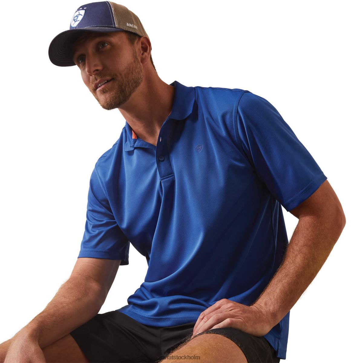 blast Ariat tek polo monaco blå män F0484568