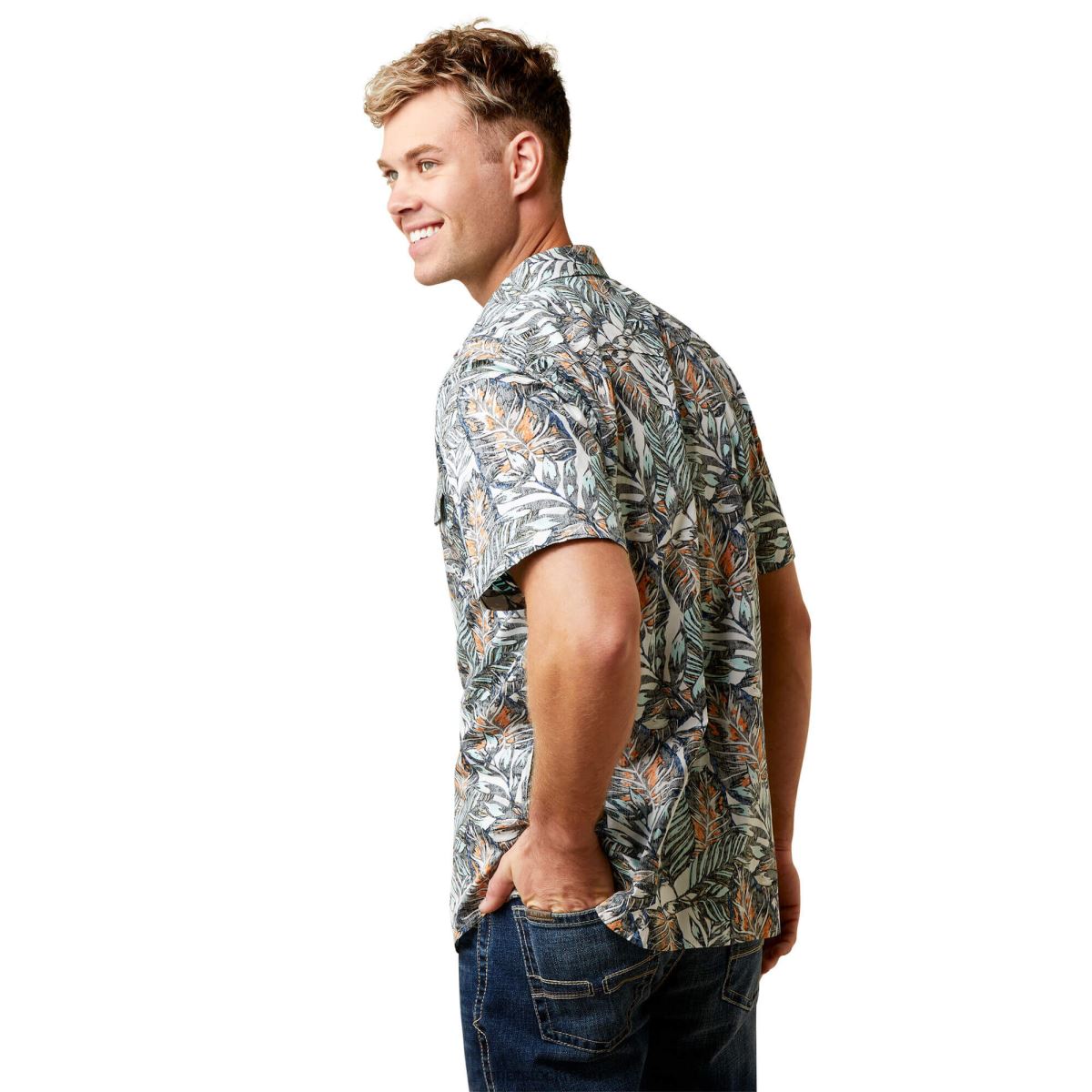 blast Ariat tröja i retro passform vit sparris män F04841376