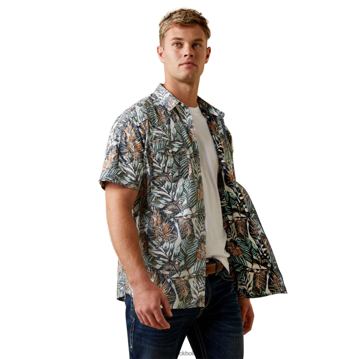 blast Ariat tröja i retro passform vit sparris män F04841376