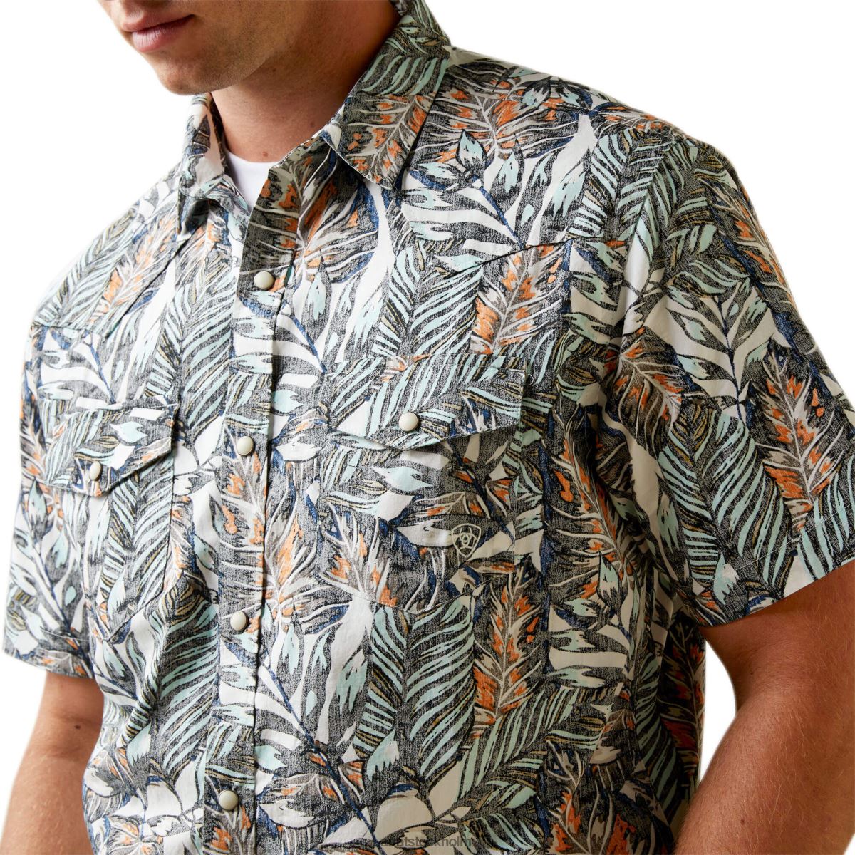 blast Ariat tröja i retro passform vit sparris män F04841376