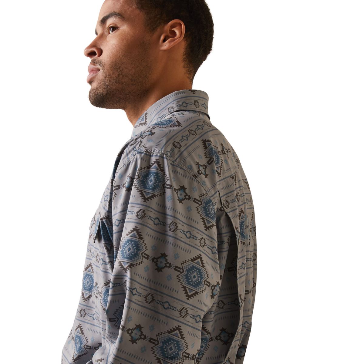 blast Ariat venttek outbound skjorta med klassisk passform måndimma män F04841296