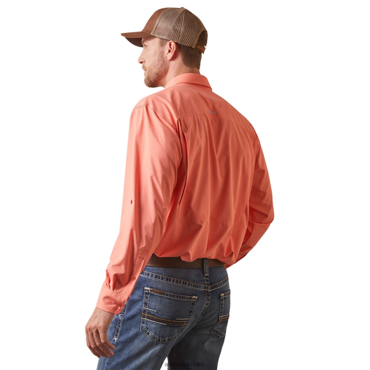 blast Ariat venttek outbound skjorta med klassisk passform persika eko män F04841284
