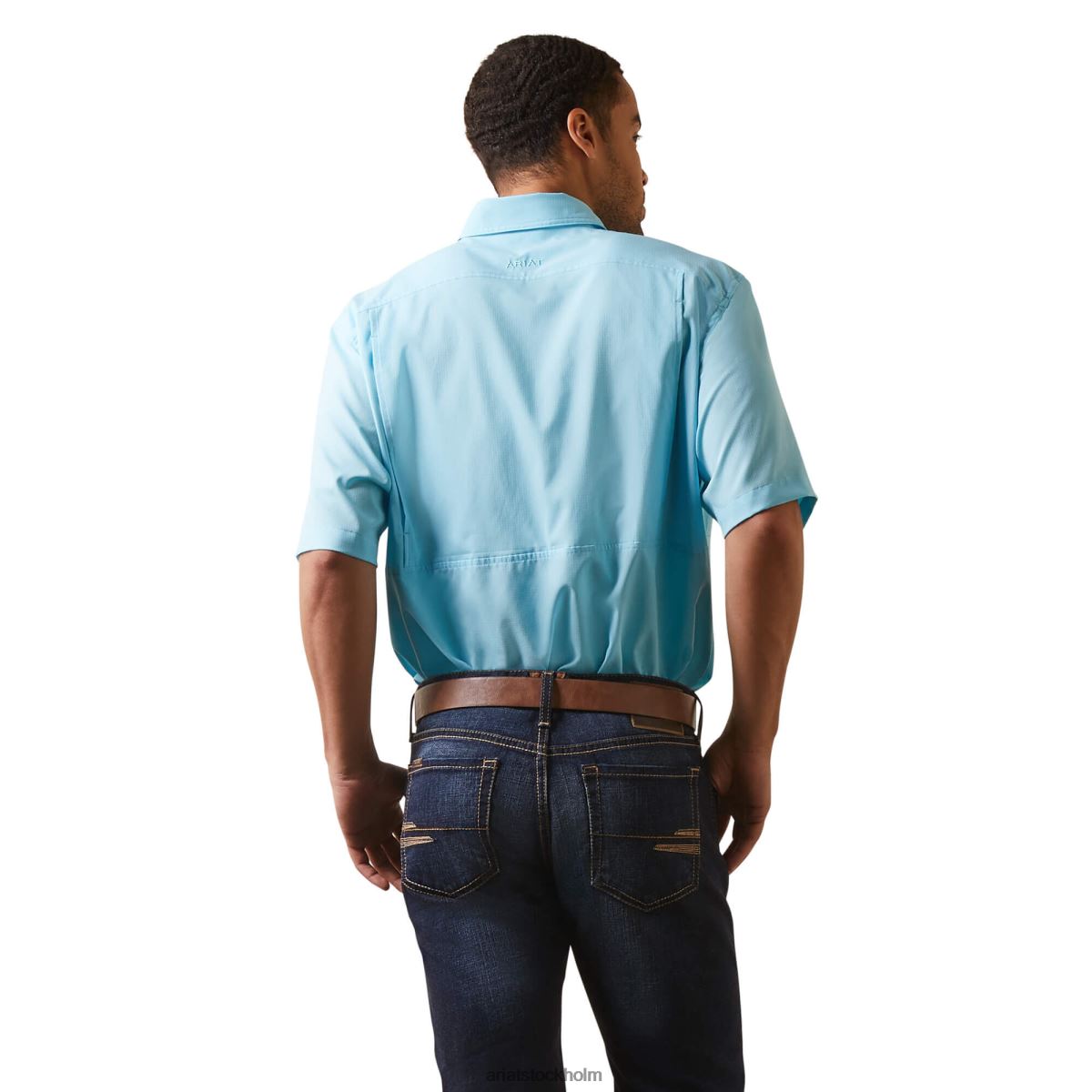 blast Ariat venttek skjorta med klassisk passform cenote aqua män F04841019