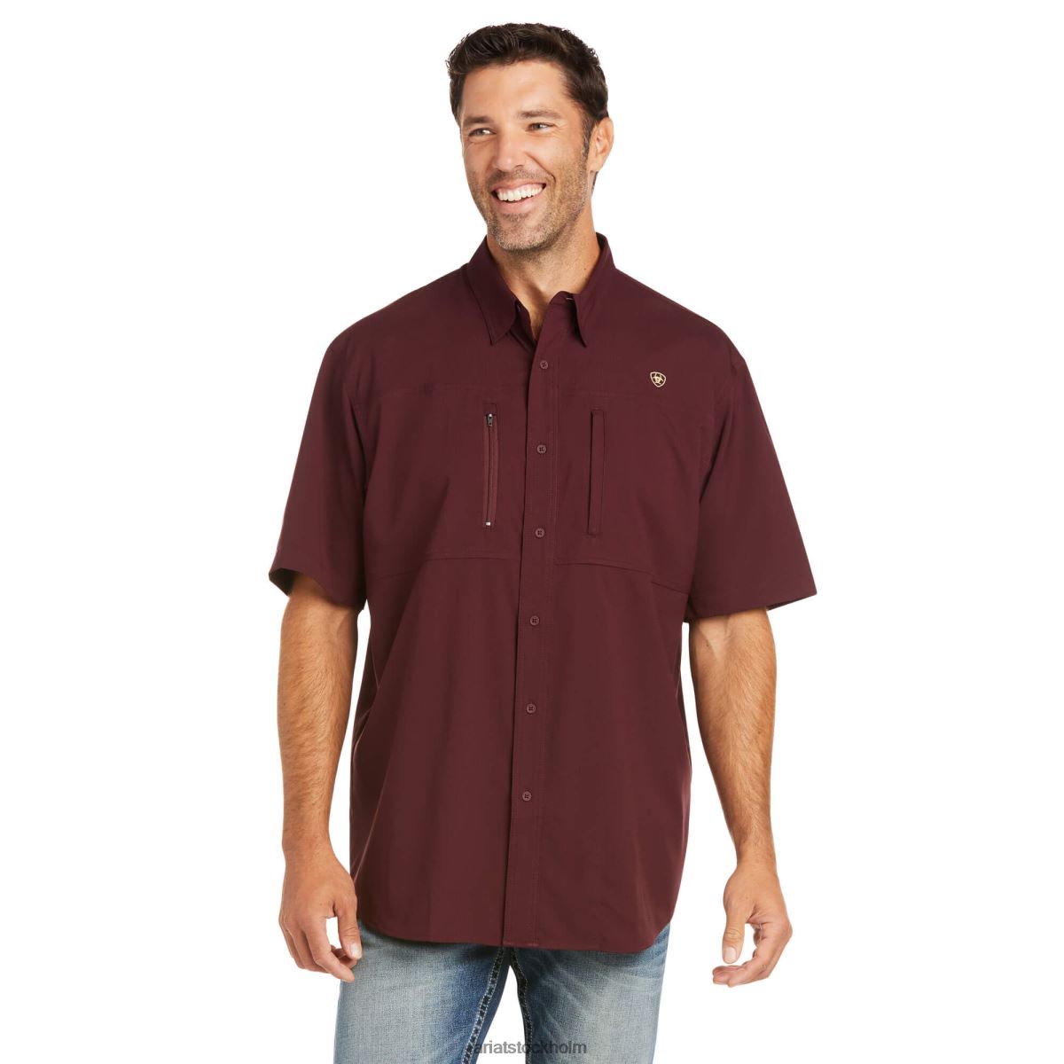 blast Ariat venttek skjorta med klassisk passform malbec män F0484973