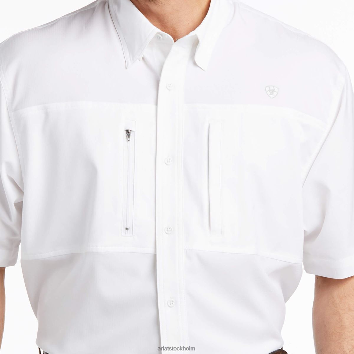 blast Ariat venttek skjorta med klassisk passform vit män F04841090