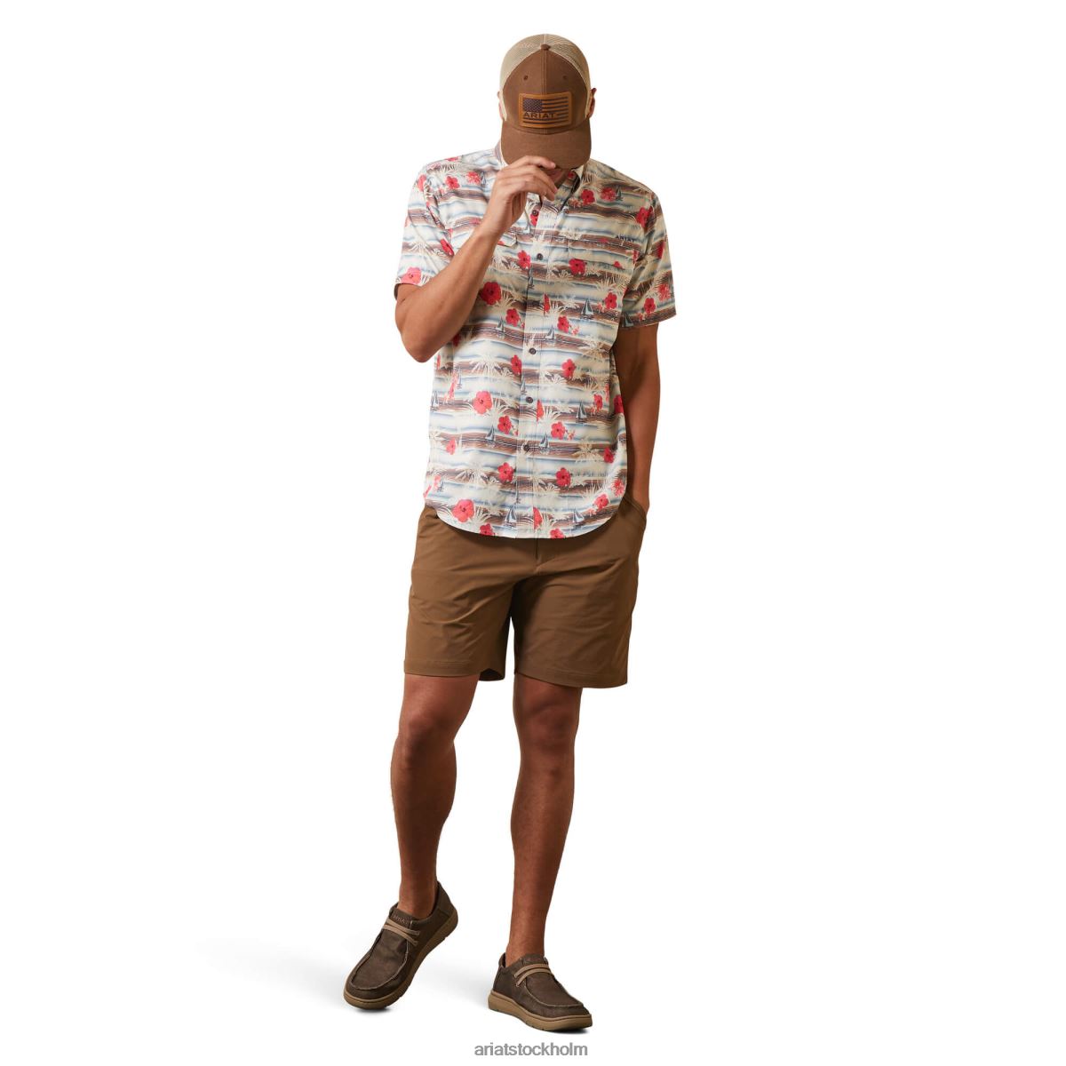 blast Ariat venttek utgående monterad skjorta blå himmel män F04841146