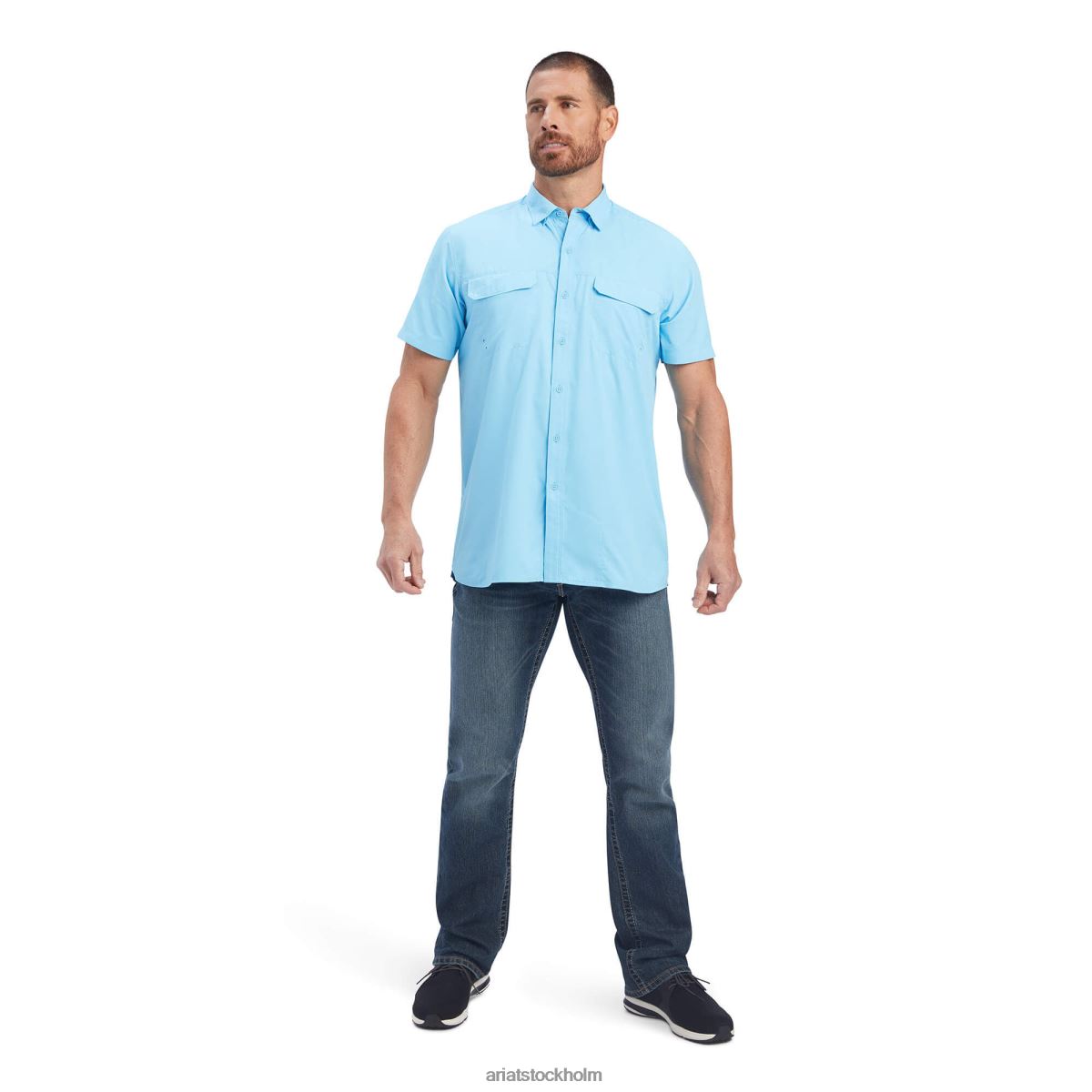 blast Ariat venttek utgående monterad skjorta Östersjön män F04841272