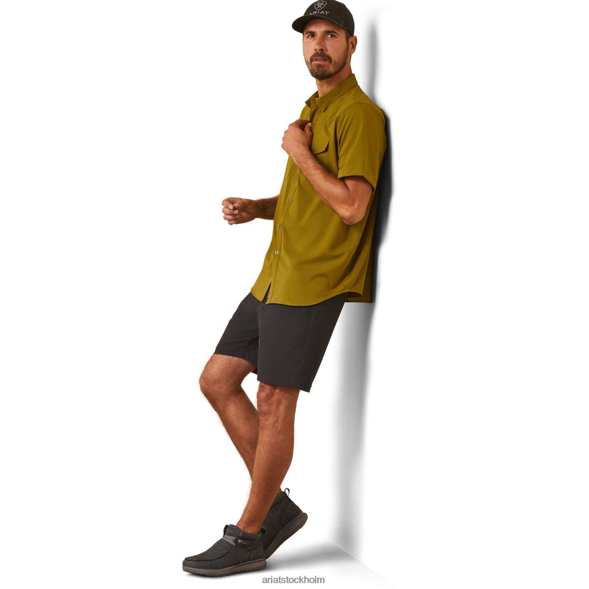 blast Ariat venttek västern skjorta avokado män F04841253