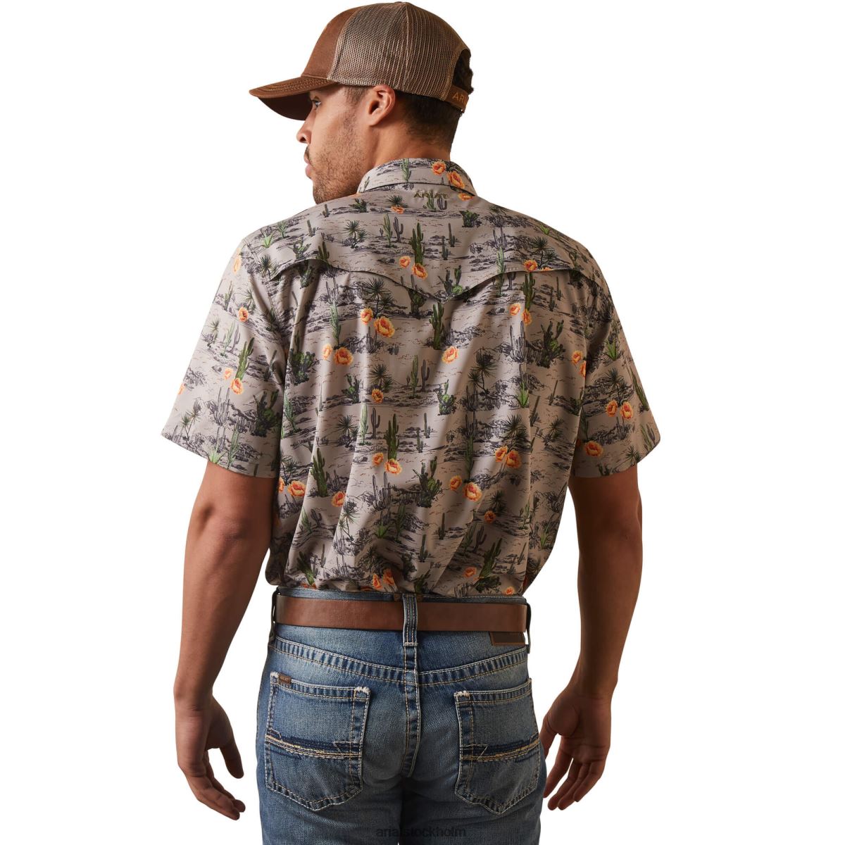 blast Ariat venttek västern skjorta duva öken scape män F04841143