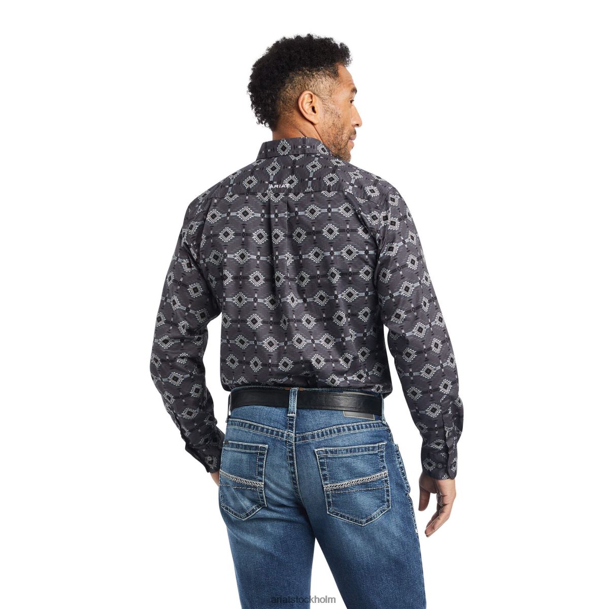 blast Ariat weldon skjorta med stretch nio järn män F04841199