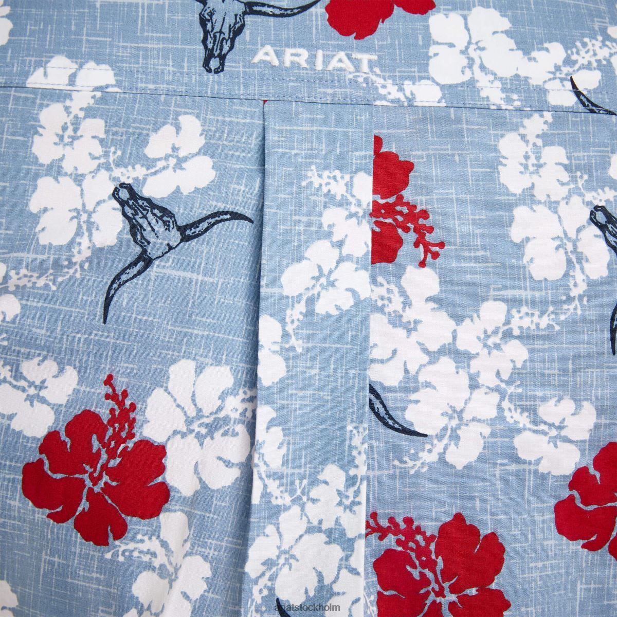 blast Ariat western aloha skjorta med klassisk passform i stretch chambray blå män F04841363