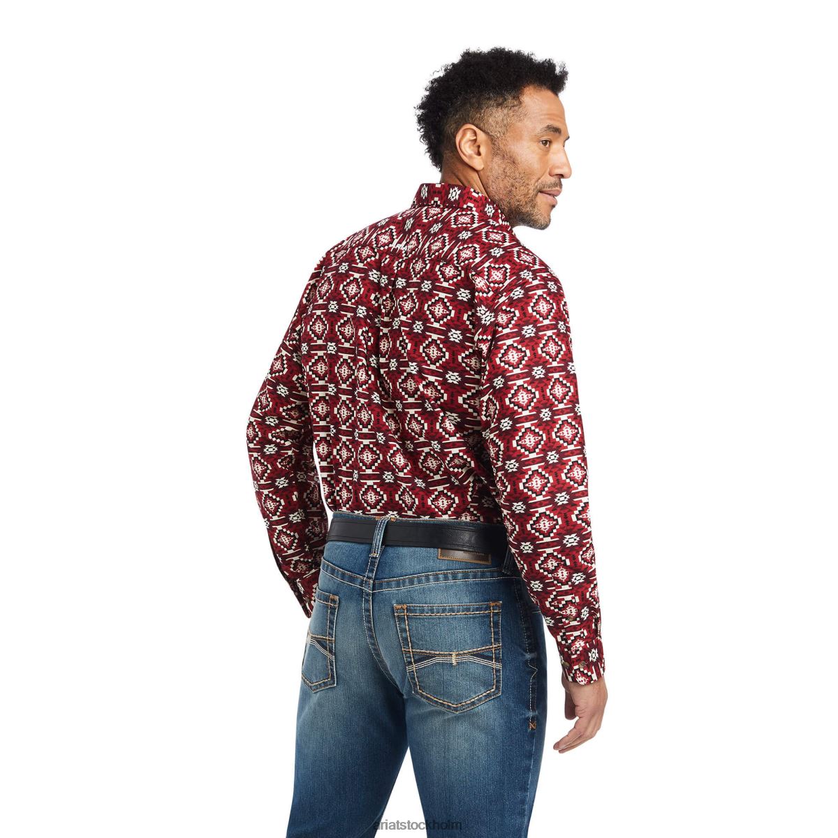 blast Ariat wylie skjorta med klassisk passform rio röd män F04841244
