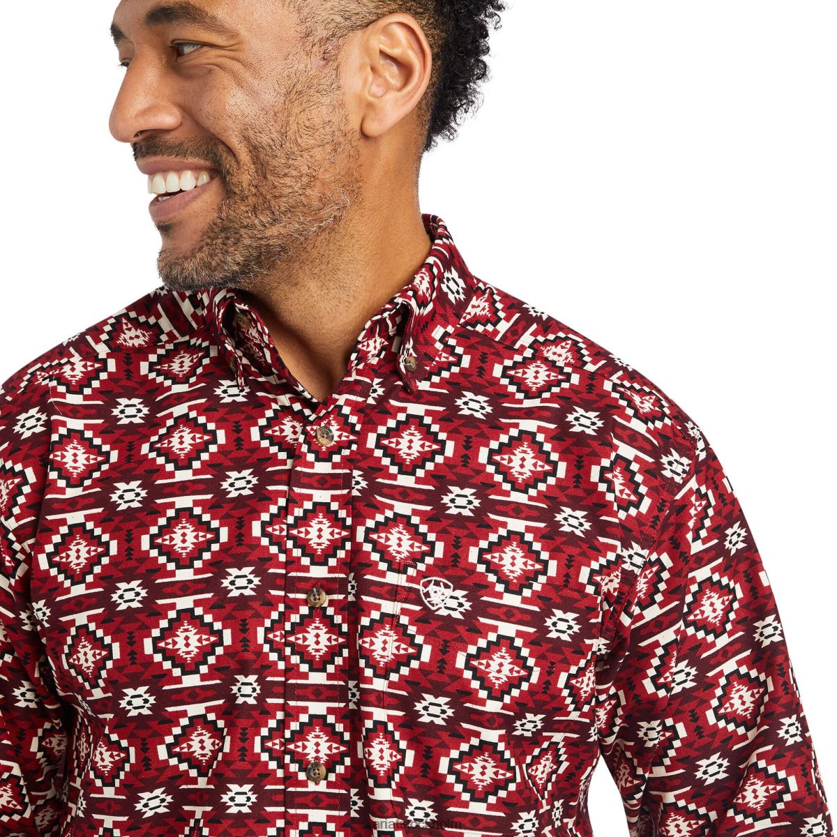 blast Ariat wylie skjorta med klassisk passform rio röd män F04841244