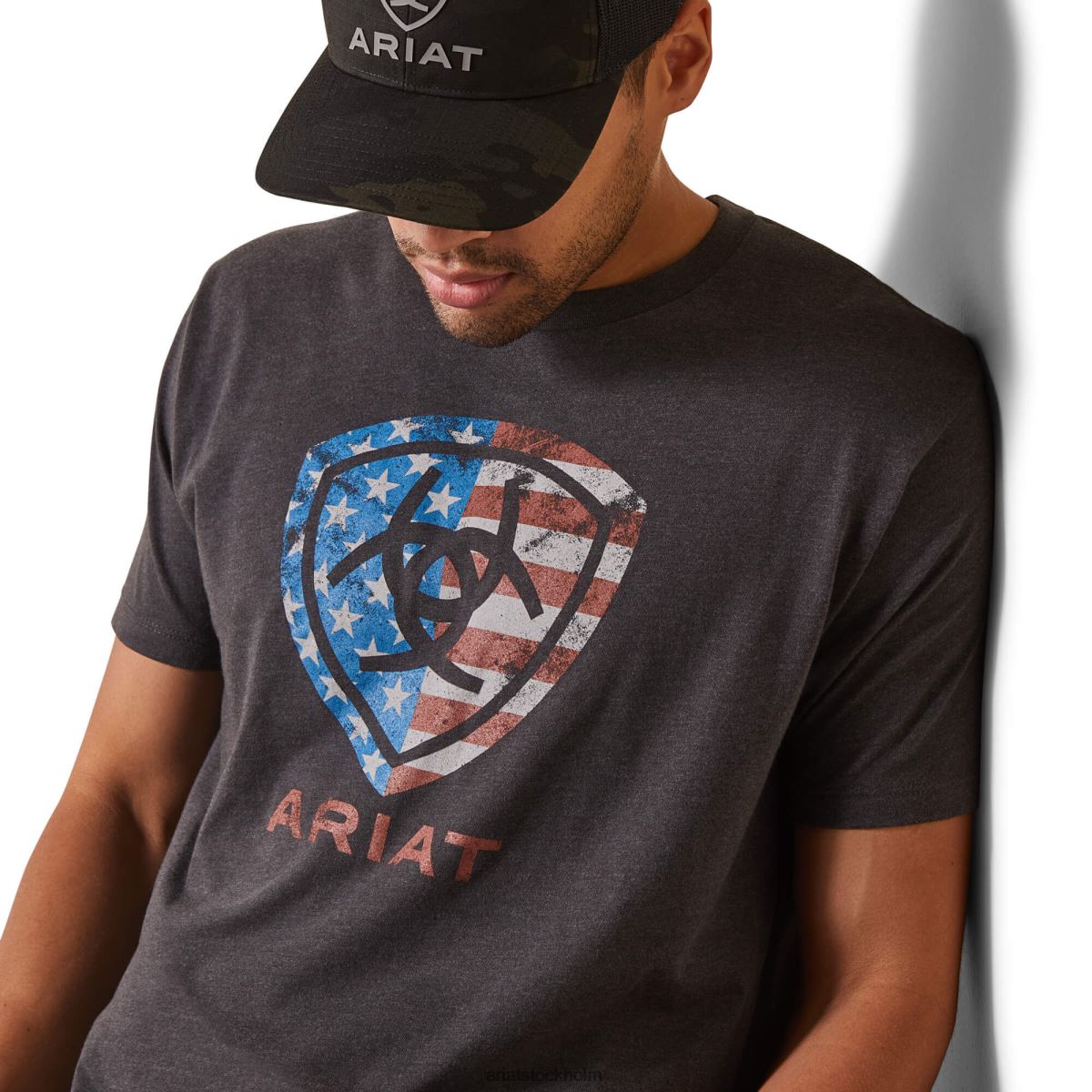 blast Ariat American shield t-shirt kolljung män F0484585