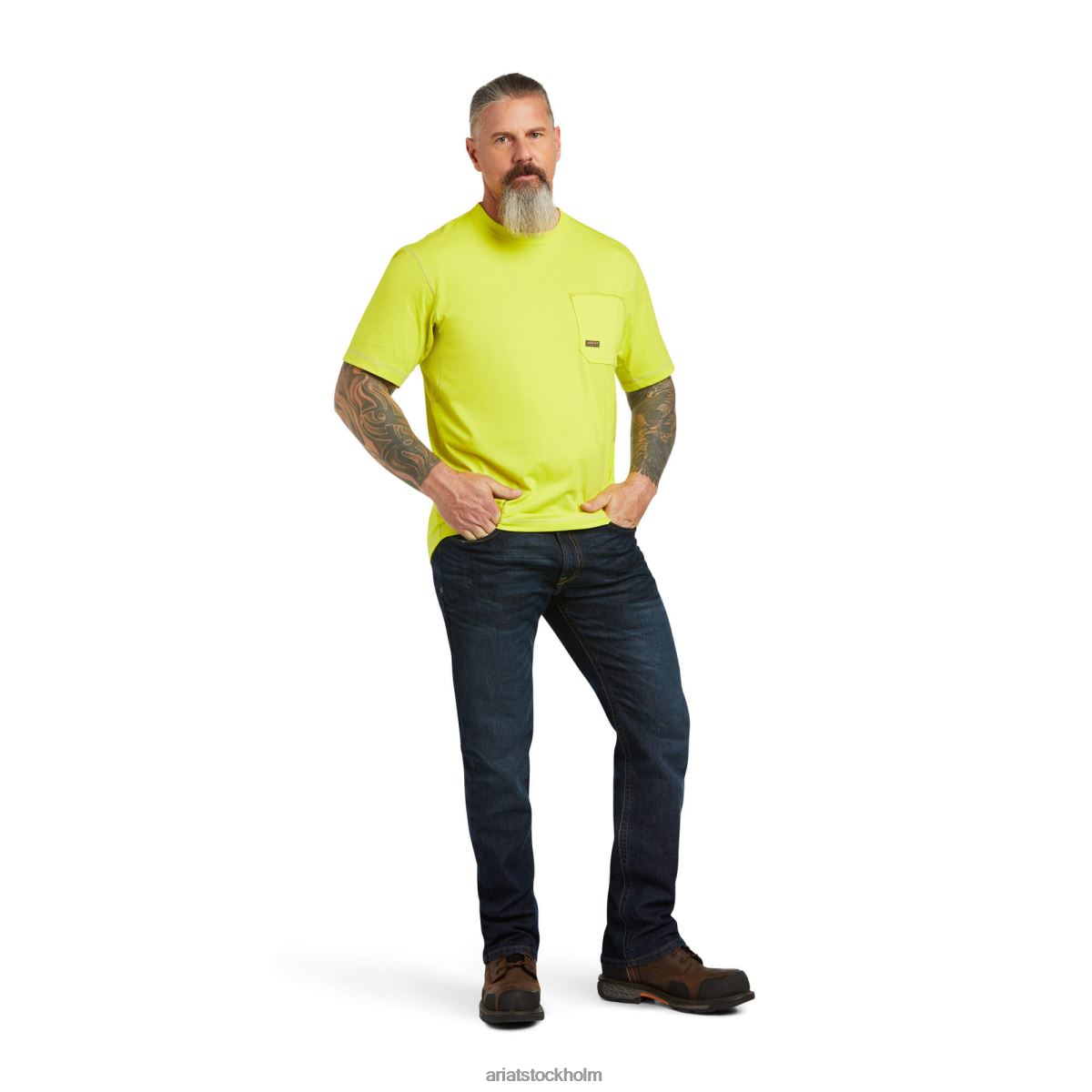 blast Ariat T-shirt med logotyp för armeringsjärn svavelkälla män F0484735