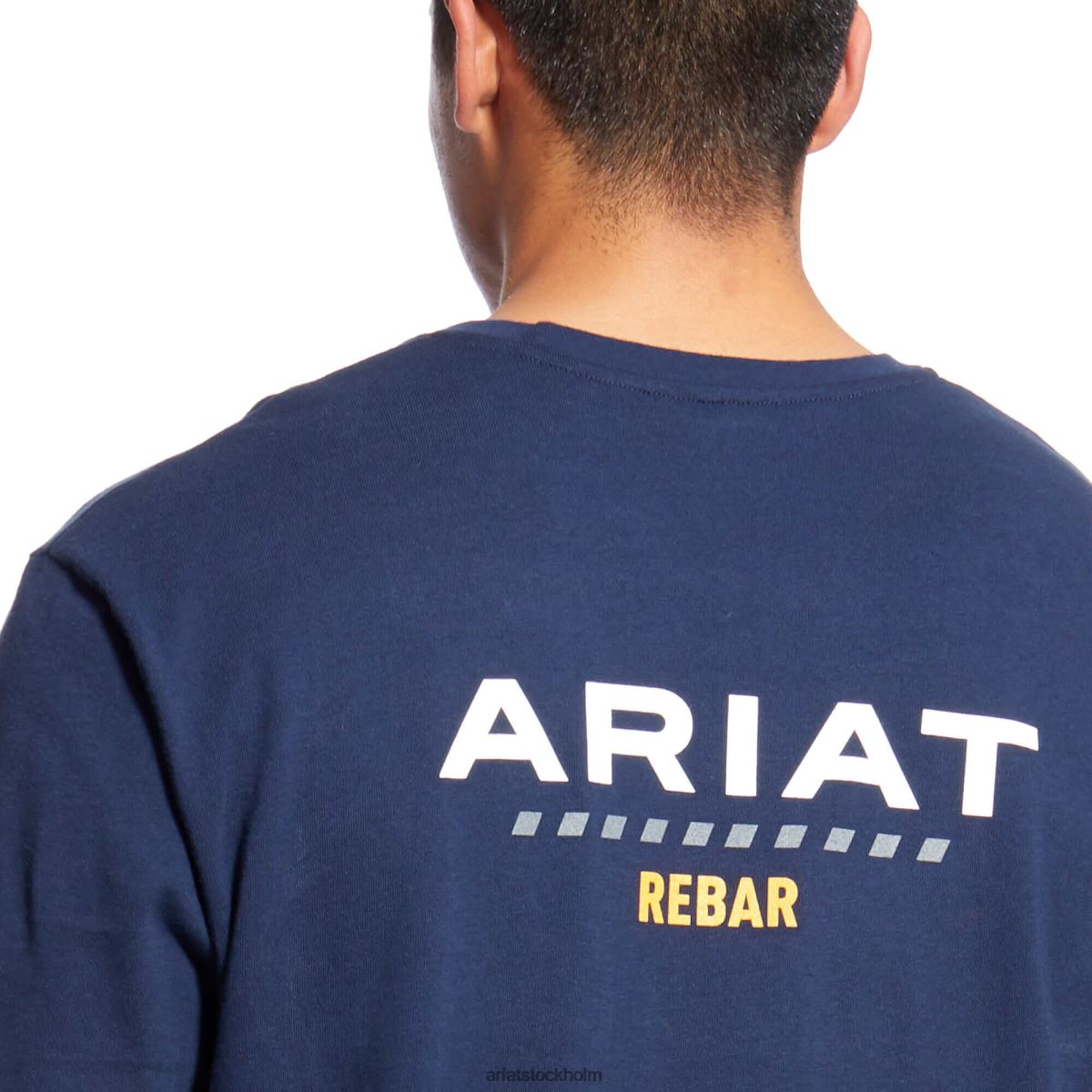 blast Ariat T-shirt med stark logotyp i armeringsjärn i bomull Marin män F0484656