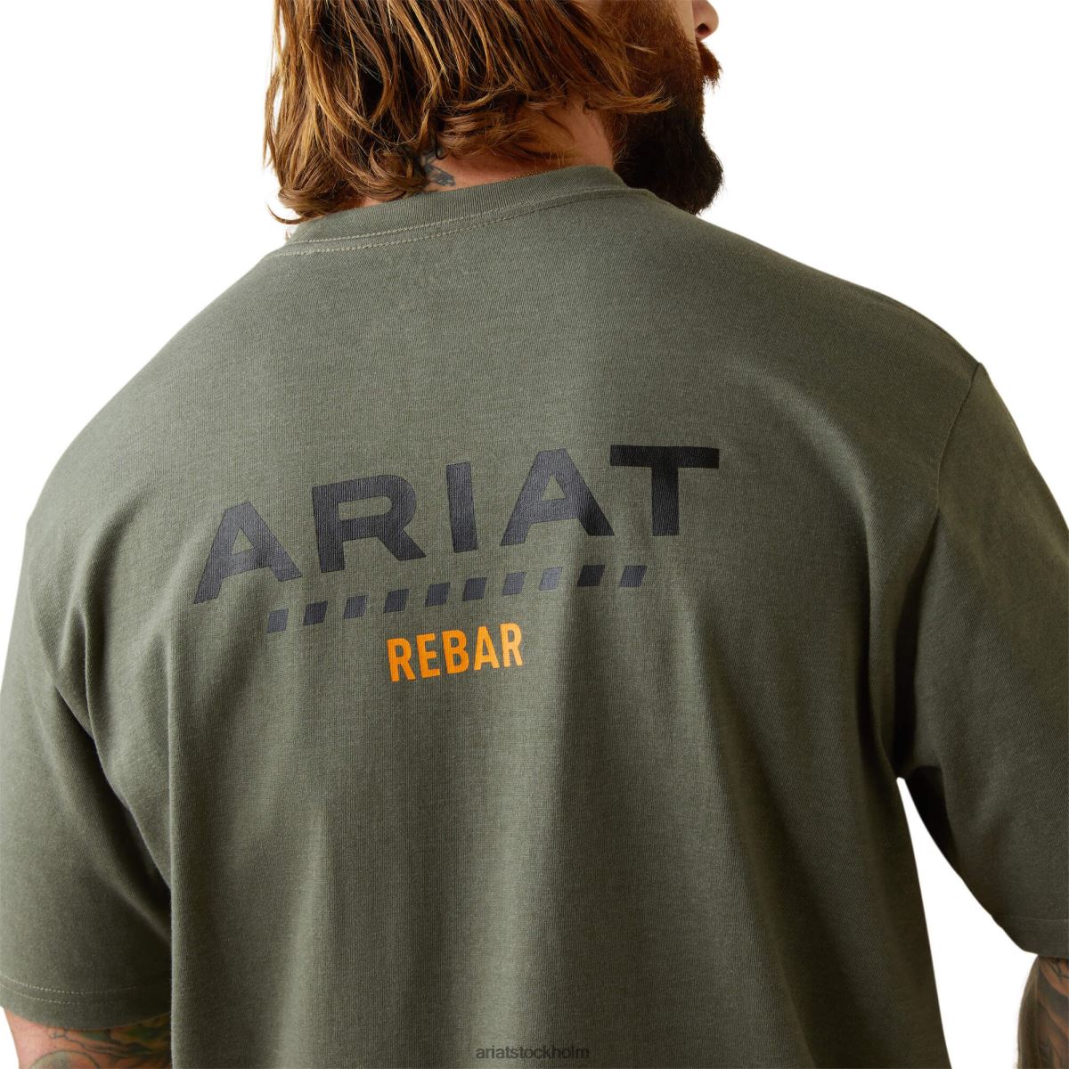 blast Ariat T-shirt med stark logotyp i armeringsjärn i bomull skalbagge ljung män F0484592
