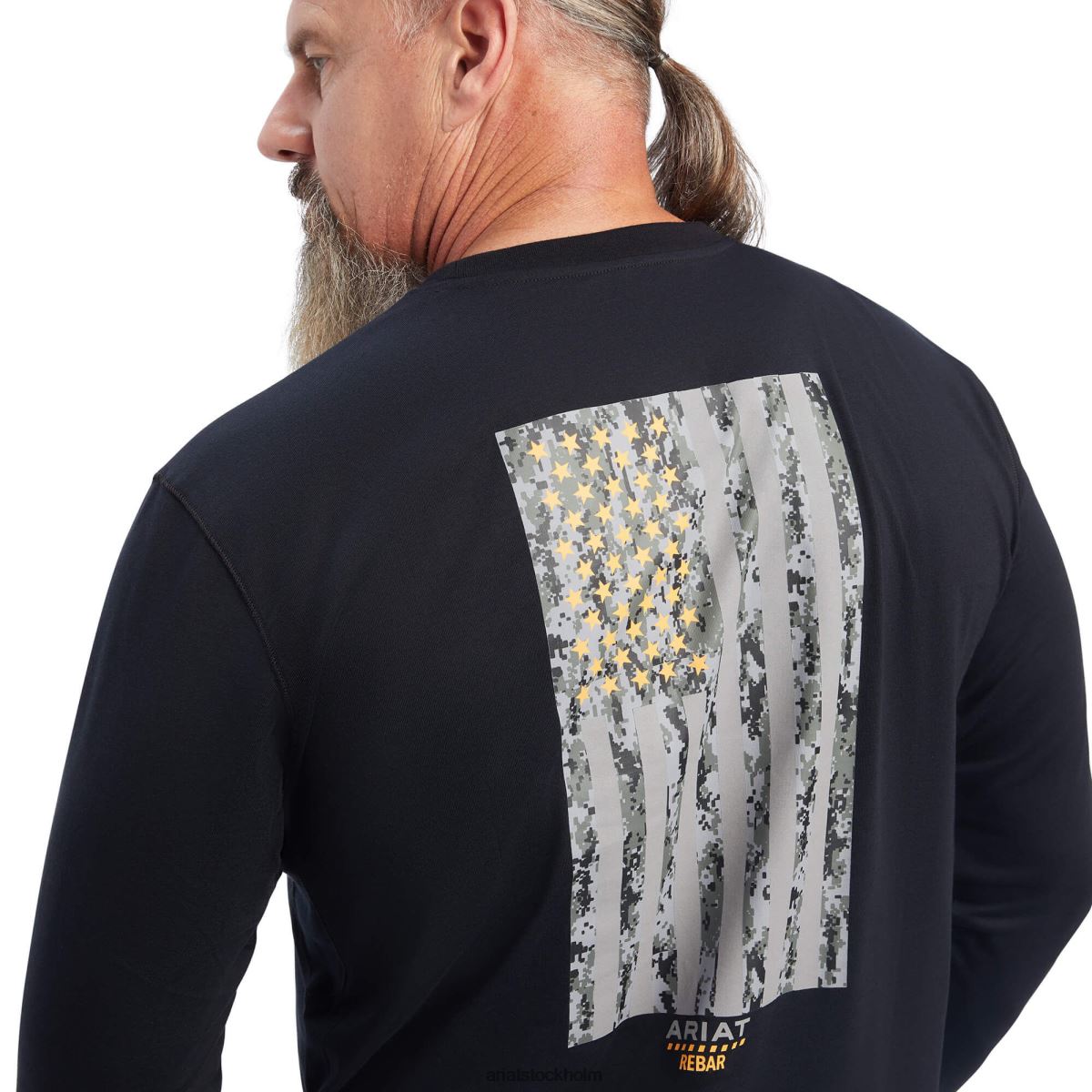 blast Ariat armeringsjärn arbetare reflekterande flagga grafisk t-shirt svart män F0484911