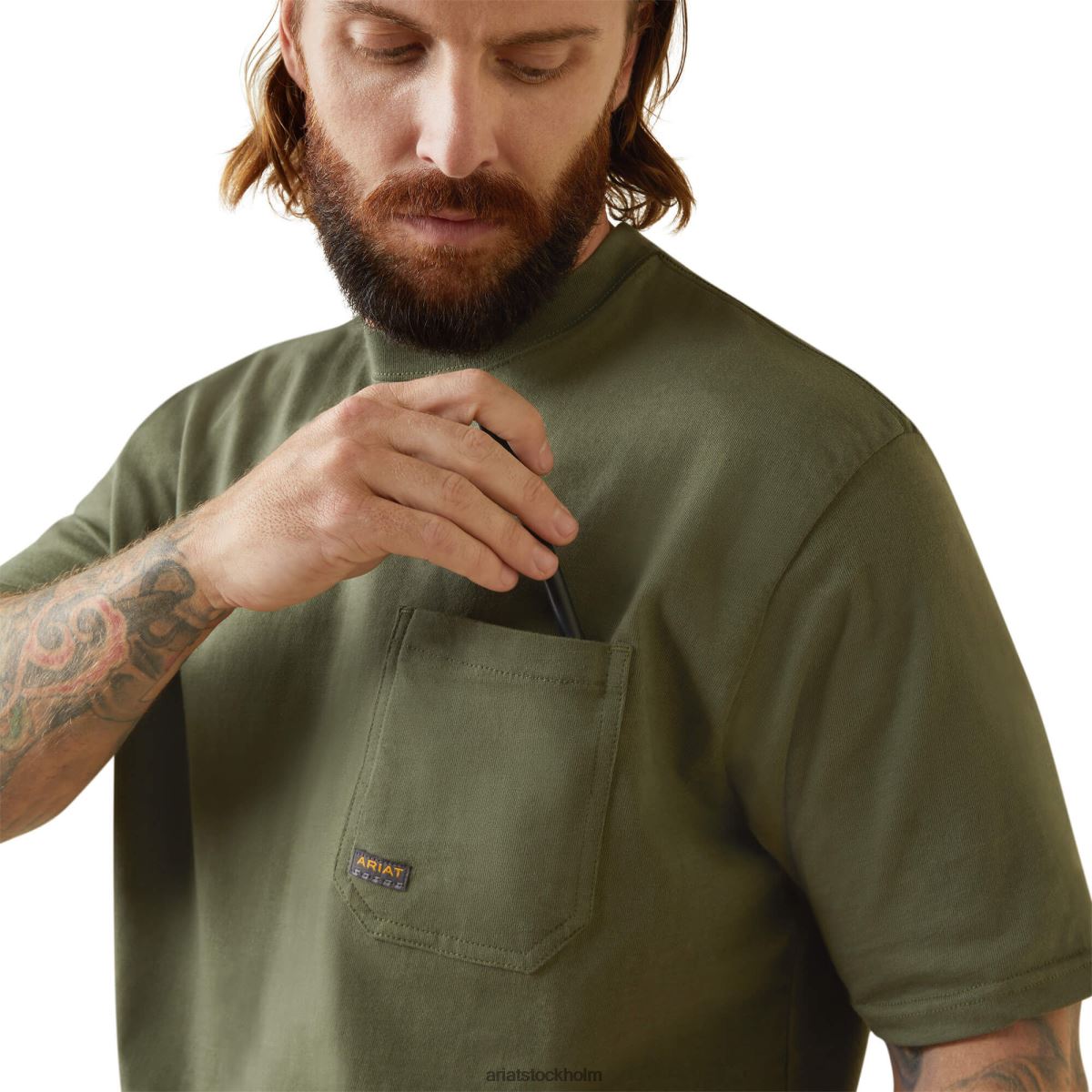 blast Ariat armeringsjärn cottonstrong amerikansk utomhus t-shirt skalbagge män F0484556