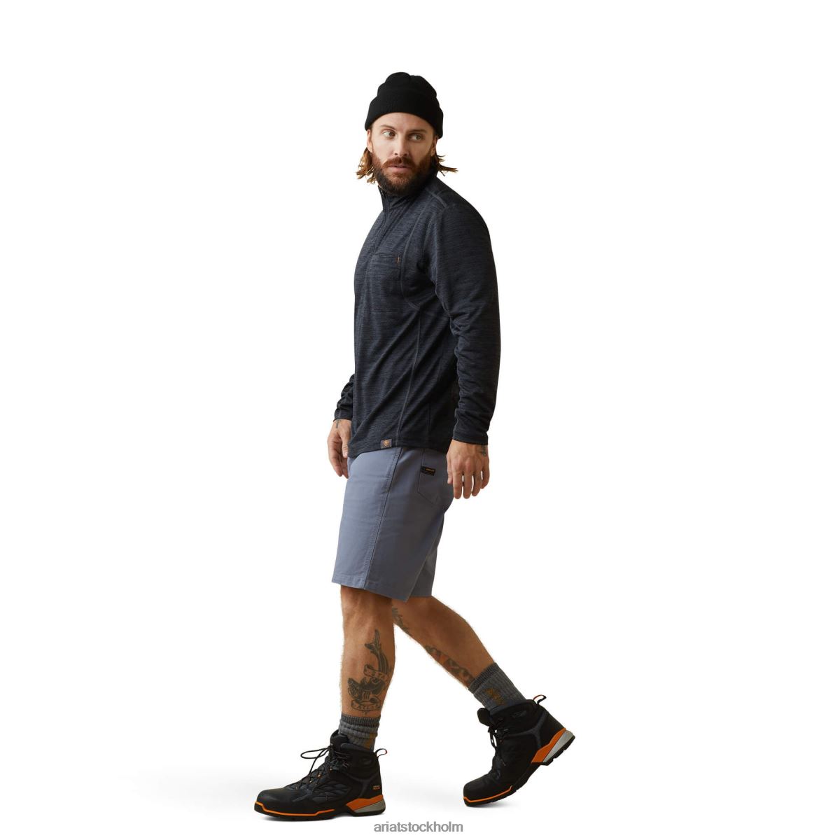 blast Ariat armeringsjärn evolution t-shirt med 1/2 dragkedja svart män F0484633