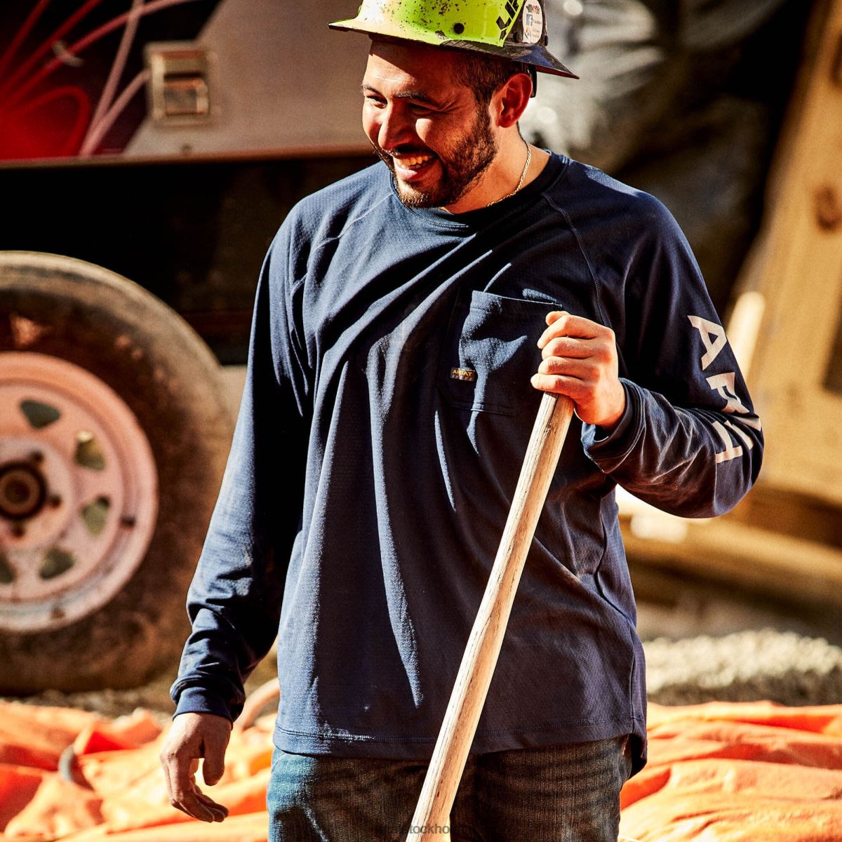 blast Ariat armeringsjärn heat fighter t-shirt Marin män F0484627