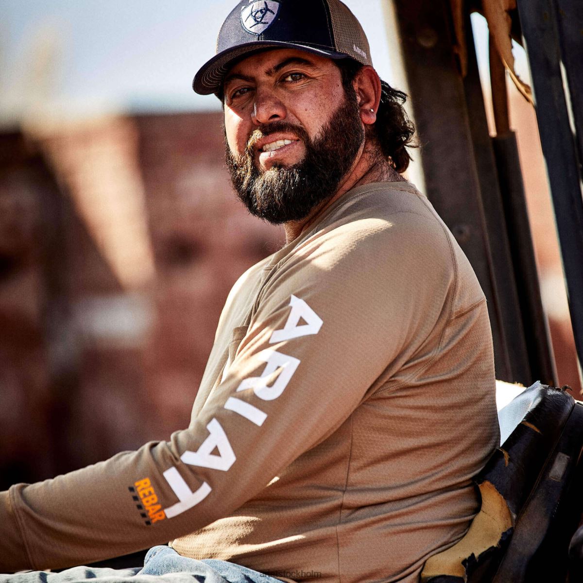 blast Ariat armeringsjärn heat fighter t-shirt kaki män F0484699