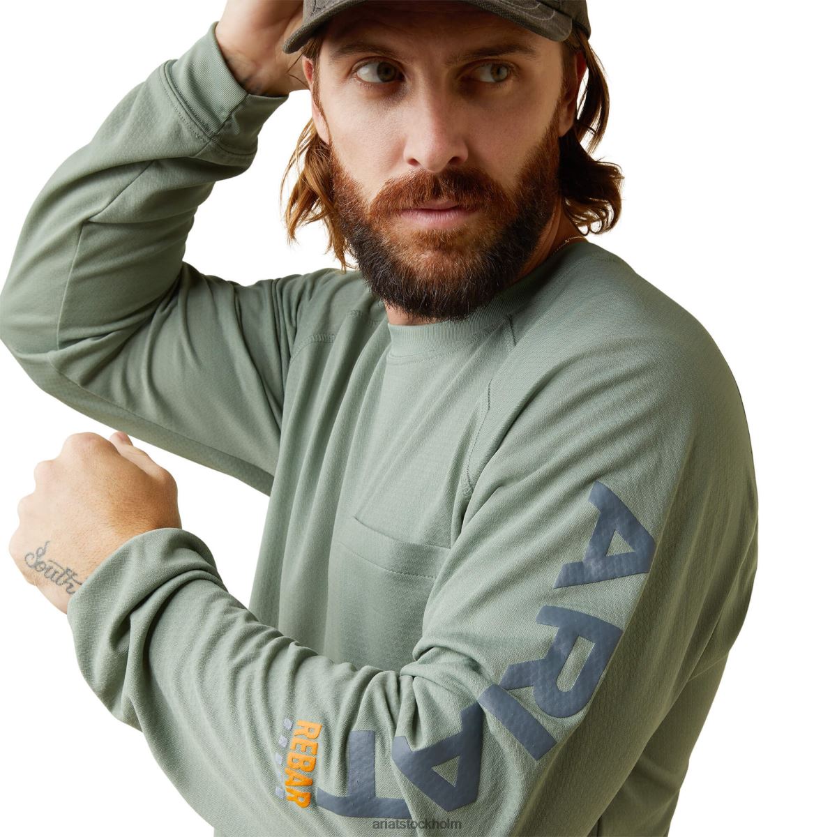 blast Ariat armeringsjärn heat fighter t-shirt liljepad/periskop män F0484635