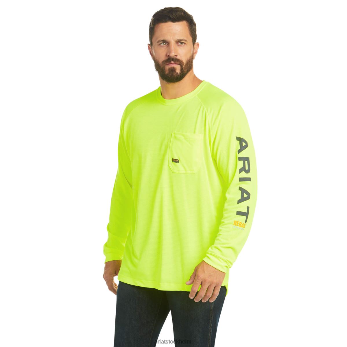 blast Ariat armeringsjärn heat fighter t-shirt neon lime män F0484650
